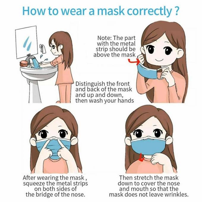Подгонянная устранимая маска рта пыли, маска 3 слоев не сплетенная для взрослых